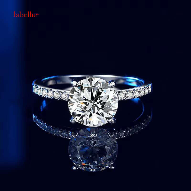 Dragon Engagement 2ct D Colorful Female Finger Promise Silver Silica Ring