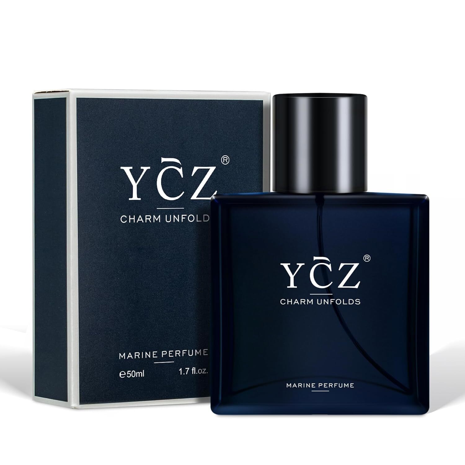 Ycz Charm Unfolds Marine Perfume for Men, 1.7 oz. Long Lasting Eau De Parfum Cologne For Men, Oriental Woody Fragrance - Ideal Special Ocns, Making it the Ideal