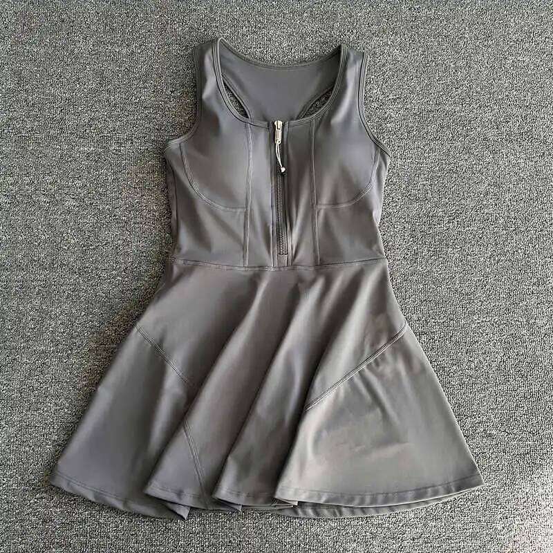 Women Sports Yoga Golf Running Exercise Tennis With Built in Shorts Athletic Skirt High Waist Fiess Dress