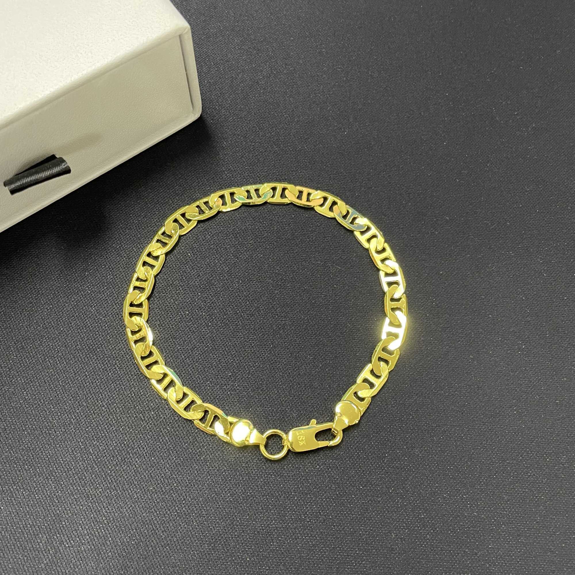 20-60CM 925 Sterling Silver 6MM Chain Men Women Necklace Bracelet 18K Gold Plated Luxury Quty Jewelry Wholesale Accessories W250630