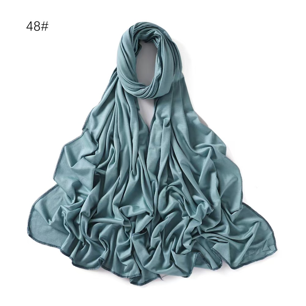 T1095 solid color mercerized cotton scarf modal long scarf monochrome sweat cloth headband headscarf spot