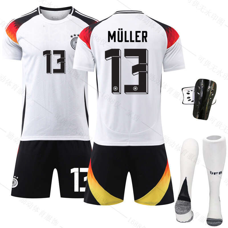 2024 Germany Home Black Pants Soccer 13 Muller 8 Kroos No. 6 Kimmich National Team Uniform