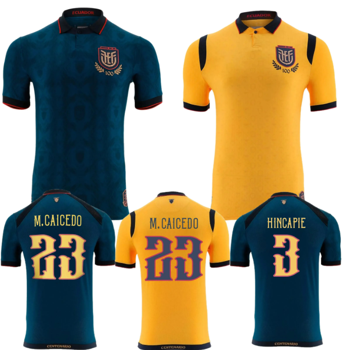 25 Copa America national team Ecuador Estupinan Plata 2025 2026 VALEMNCIA Hincapie D. Palacios Martinez M. Caicedo Home Away Fotball Shirts