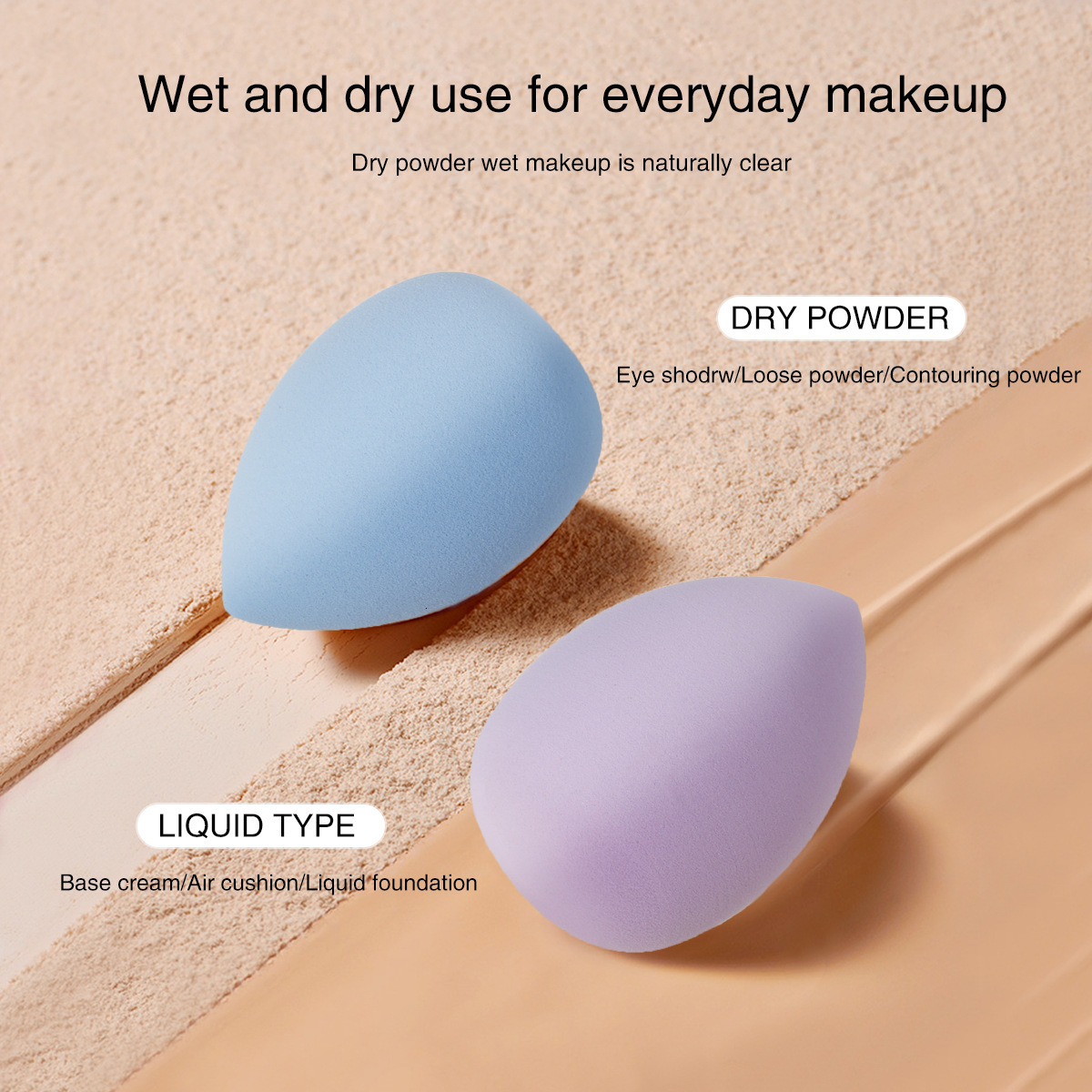 Water Drop Beauty Sponge Gourd Powder Puff Angled Makeup Sponge Dry and Wet Dual-use Makeup Sponge Cushion Makeup Sponge 240625