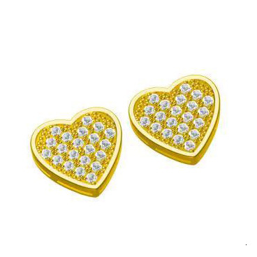 Luxury Jewelry Hip Hop Romantic Heart Earrings Minimalist Full Diamond Moissanite Designer Bling Bling Pass the diamond tester