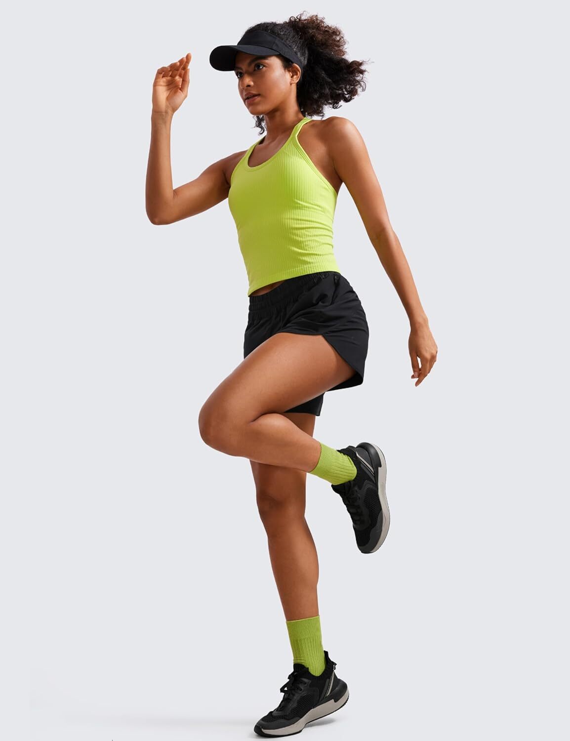 Mid-Waist Running Shorts for Women, 5 Inches, Quick-Dry, Athletic, Sports, Training, Track with Zipper Pocket