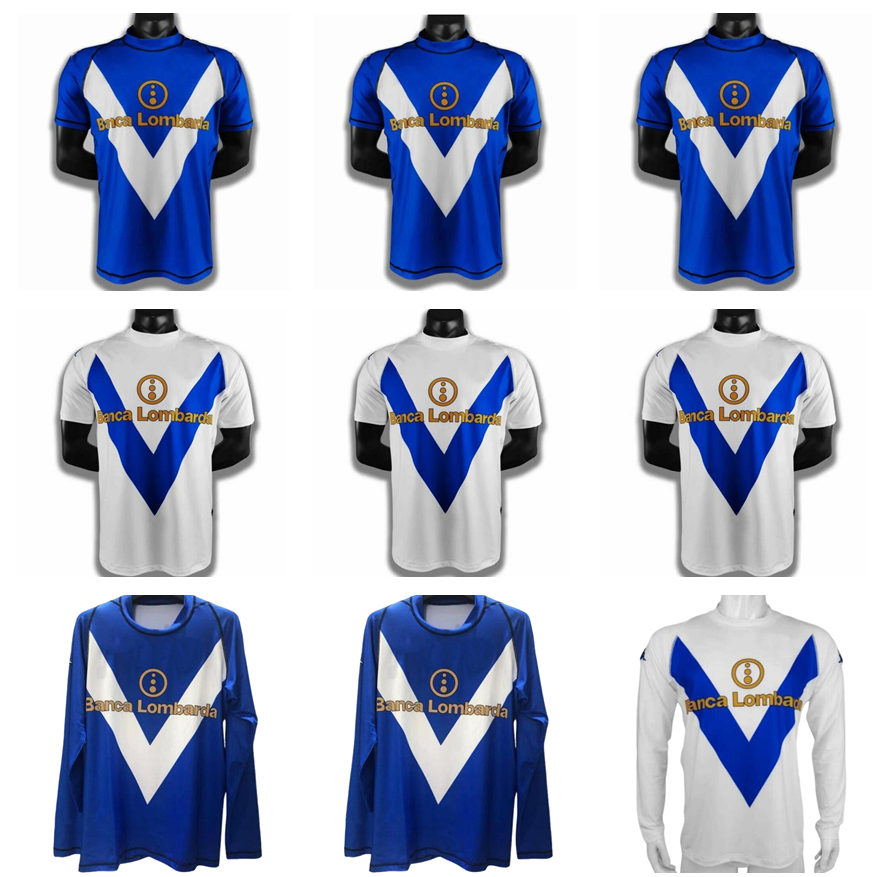 03 04 Retro Brescia Soccer Jerseys 2003 2004 Baggio Futbol Vintage Football Camiseta Classic Shirt Long sleeves