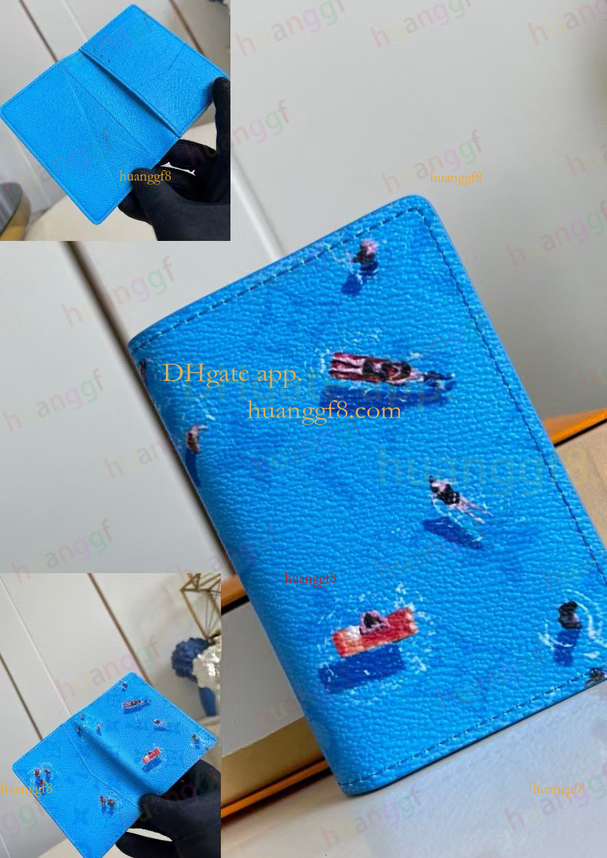 10A Leaher Box Foldable Case Prin Muli-card Slo Unisex Card Walle Holiday spors series syle fooball passpor bag designer holder golf swimming ski e3