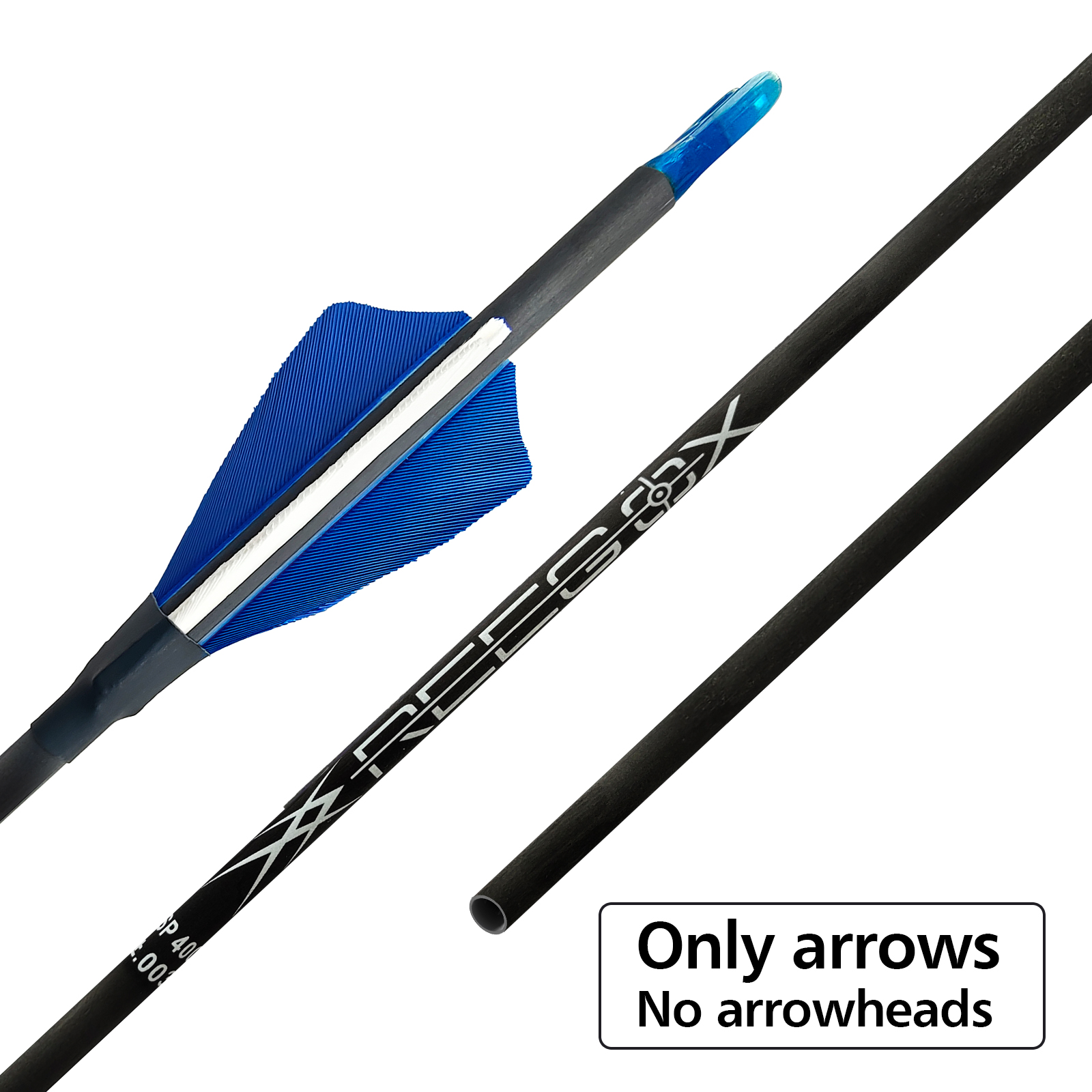 Turkey Feathers Hunting Arrows without Arrowheads 31inch Carbon Archery Arrows 4.2mm Training Arrows for Recurve Bow & Compound Bow Spine 350-1500 Arr