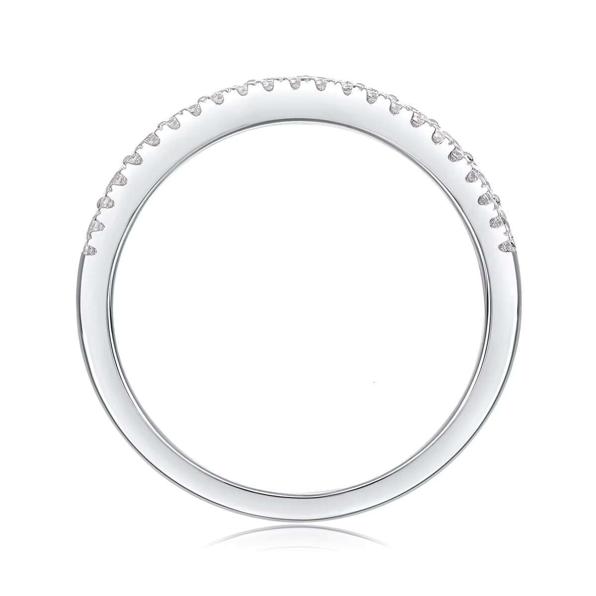 Custom Fine Jewelry 925 Sterling Silver Wedding Ring Engagement 2MM VVS D Moissanite Wedding Half Eternity Diamond Rings Women