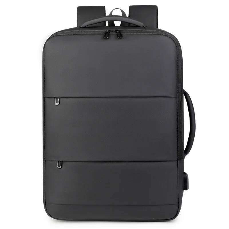 15.6-inch men's and women's laptop backpacks, black USB charger, lage strap, lightweight waterproof travel backpack