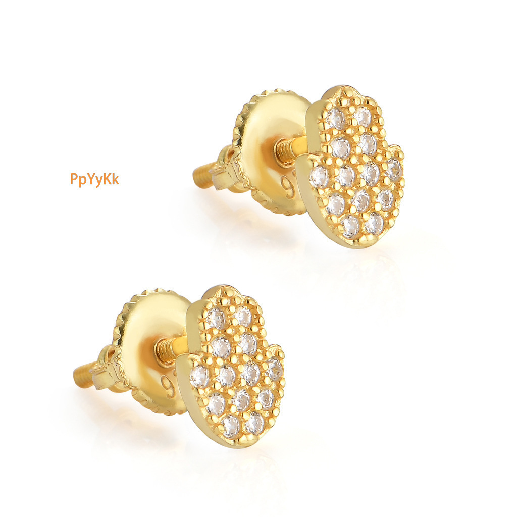 Luxury Jewelry New Hip Hop Iced Out S925 Sterling Silver Small Hand Design Bling Bling Fashion Premium VVS Moissanite Earrings Pass the diamond tester