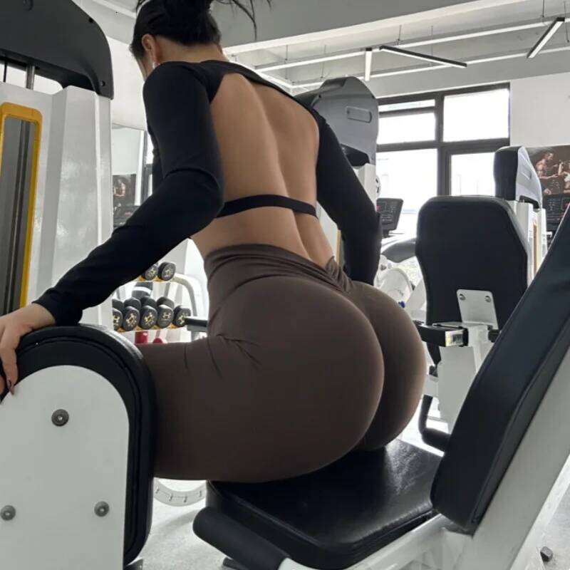 High-end Yoga Women Fiess High elastic Sports Pants Push UP Tights Running Breathable Gym Leggings