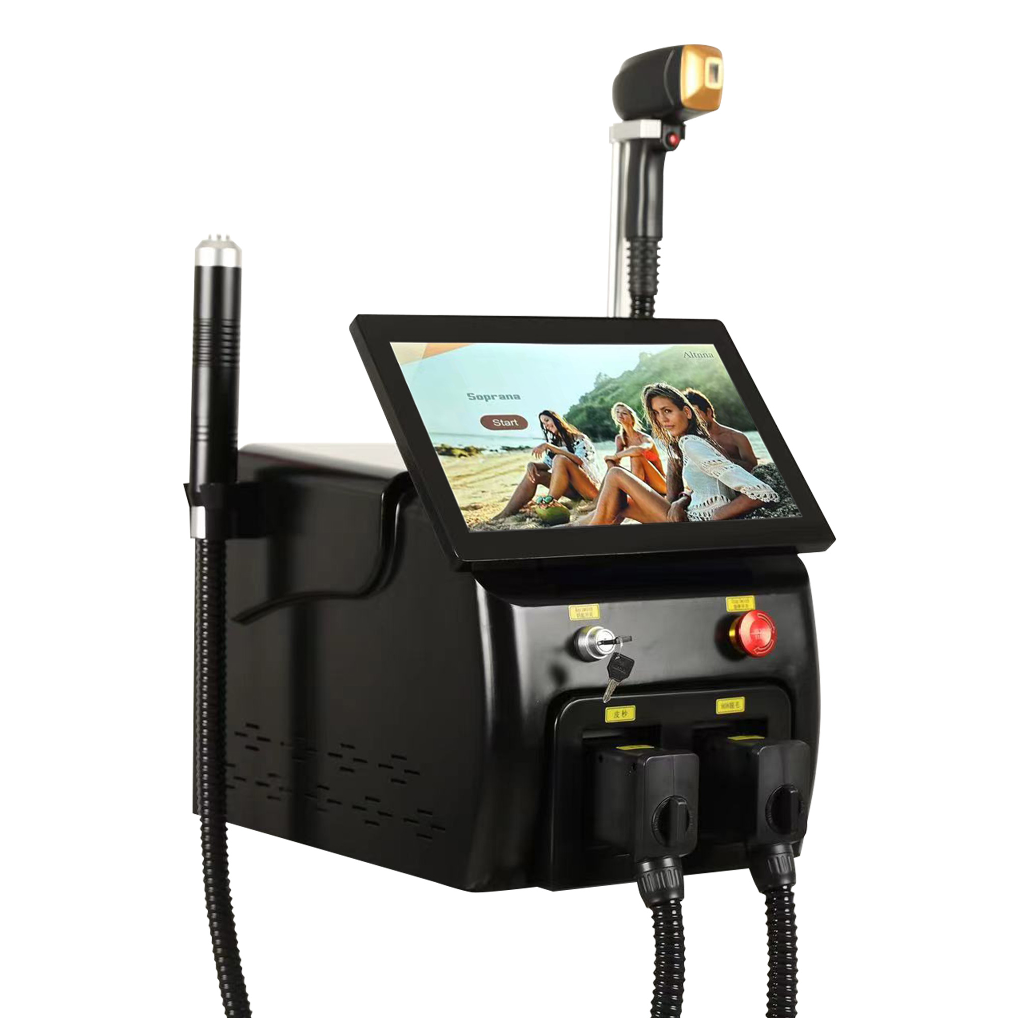Diode Laser 2 in 1 Hair Removal Machine Depilation Tattoo Removal Ice Titanium Professional Beauty Device Suitable for home and beauty salon