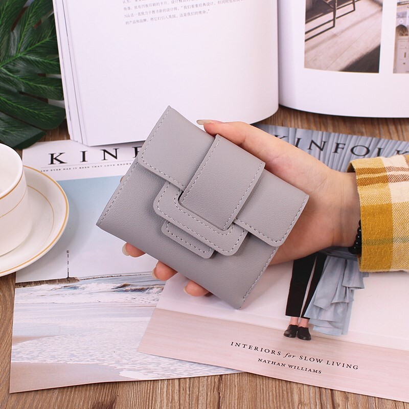 New Short Luxury Wallet Women's Wallet Korean Fashion Cute Designer Wallet Compact Portable Mini Ladies' Wallet Coin Purse Card Holder Lady 