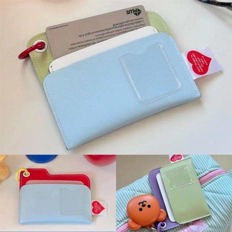 Card Holders Fashion PU Leather Holder Lightweight Ultra-thin Passport Protector Candy Color Multi-card Bag Women Men