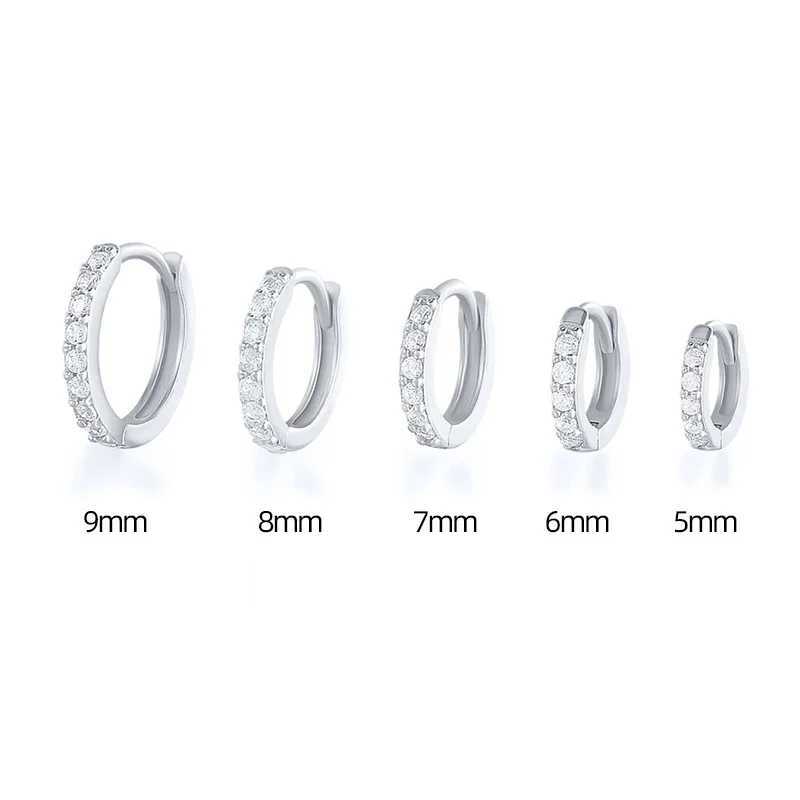 1Pair Huggie Hoop Earrings for Women Girl Zirconia Small Cubic Zirconia Cartilage Hoop Earrings Thin Tragus Ear Piercing Jewelry XJ250718