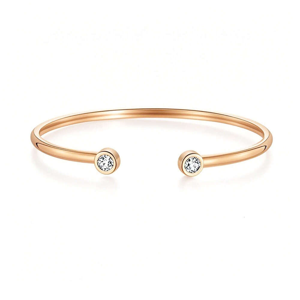 25New Luxury Jewelry Designer Bracelet Hot Selling Jewelry Fashionable Diamond Set Adjustable Opening Bracelet Non Fading Zircon Plated 18k Gold Simpl