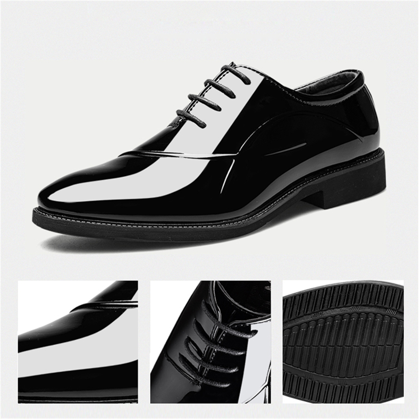 Men's Dress Shoes Classic Modern Formal Business Oxford Shoe X Stripe Comfortable Tuxedo Casual Lace-up Formal Business Oxford Wedding Shoes Fath