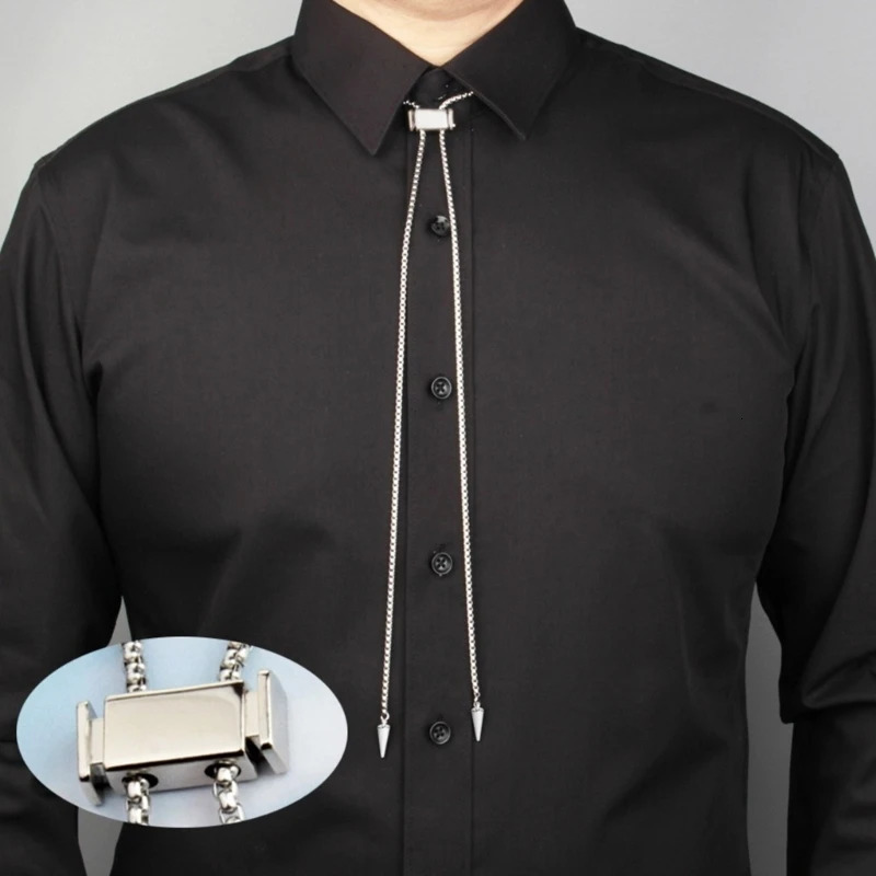 Sexy Bolo Tie Necklace for Women s Cool Jewelry Chain Lariat with Cuboid Chokers Body Jewelry Summer 250630
