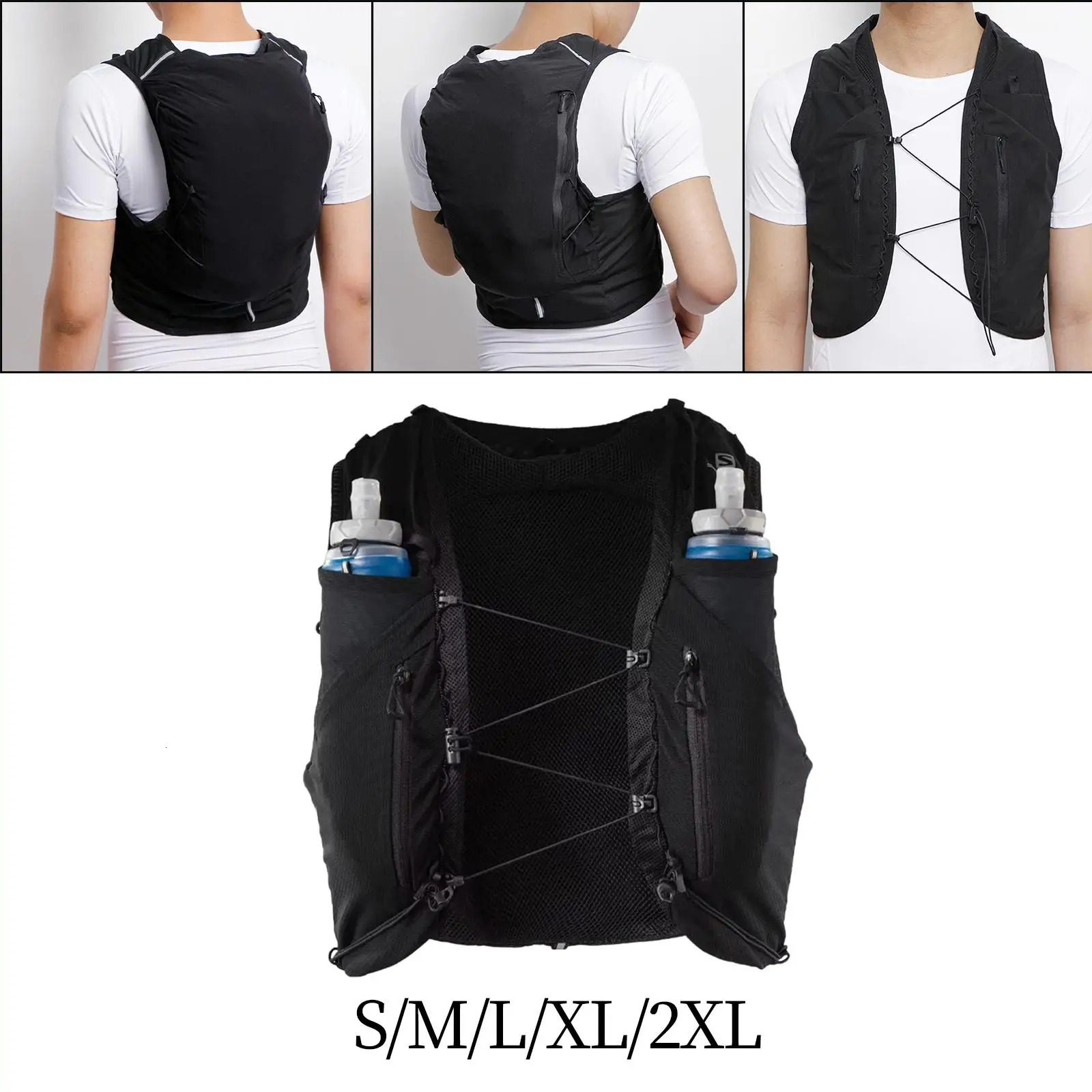 Hydration Vest Daypack Multi Pockets Running Backpack Sport Bag for Men 250624