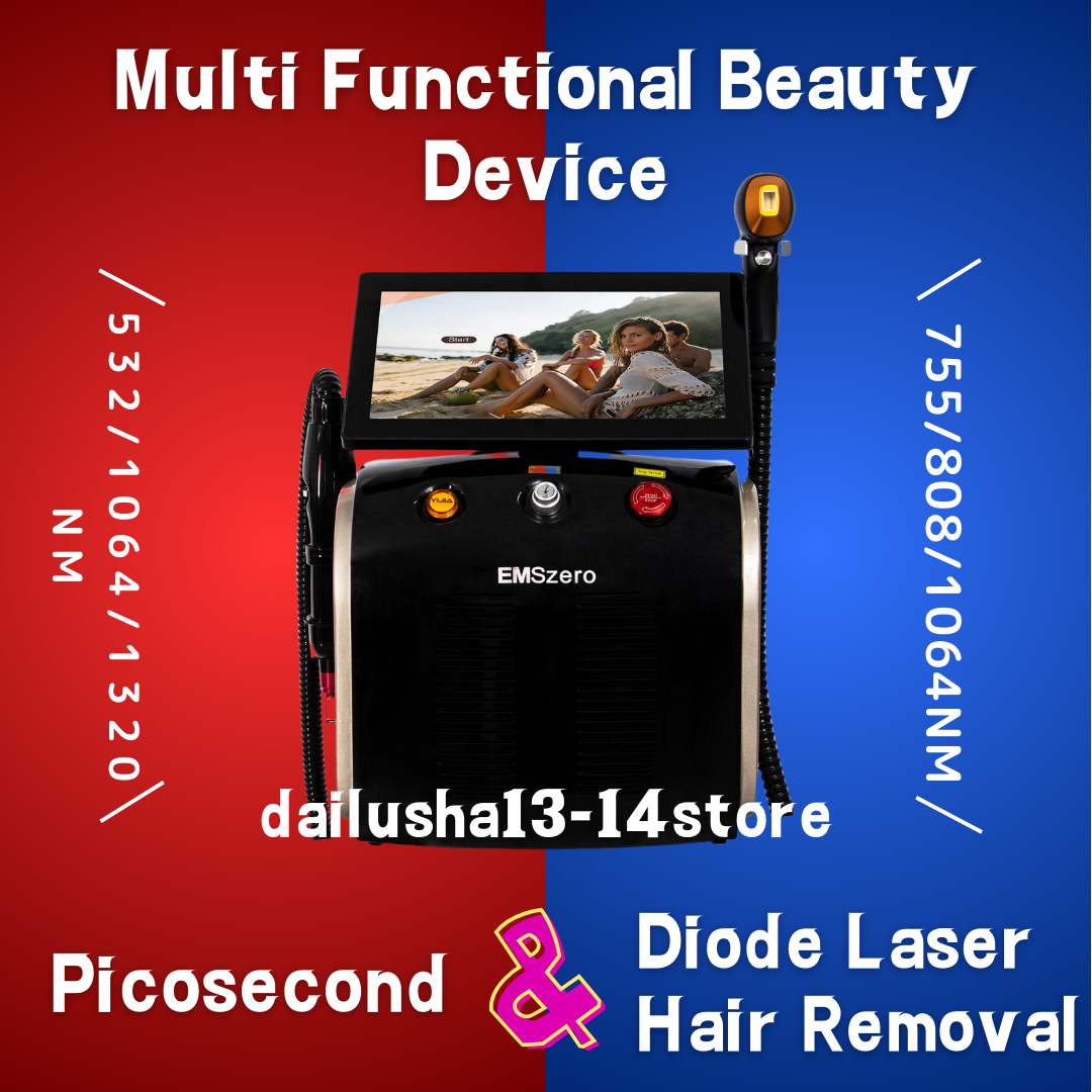 Ice Titanium Hair Removal Professional 2-In-1Diode Laser Pico Ipl Nd Yag Picosecond Laser Opt Hair Removal Tattoo Removal