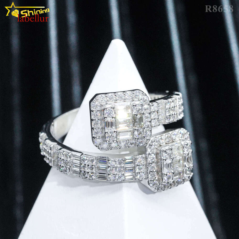 Hot Sale Designs baguette Mens Ring Gold Plated Sterling Sier Pass Dia Tester D Moissanite Iced Out Rings