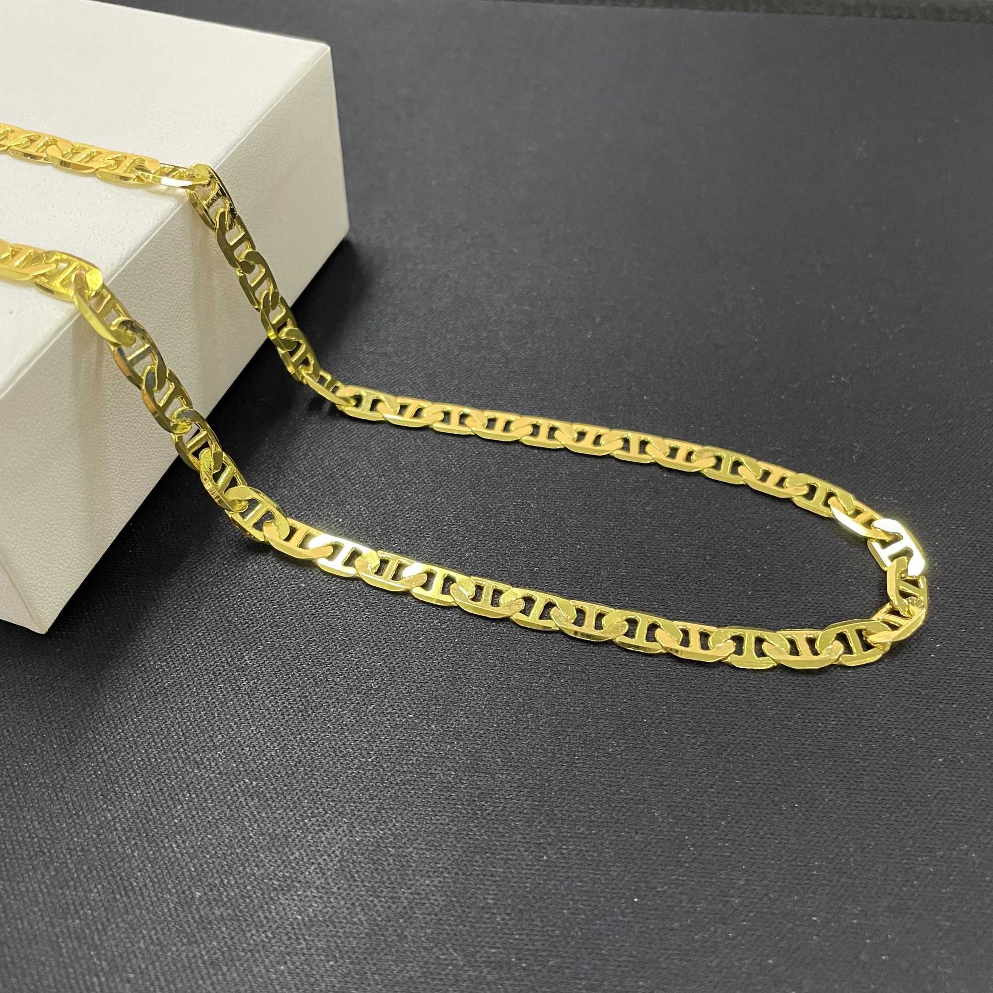 20-60CM 925 Sterling Silver 6MM Chain Men Women Necklace Bracelet 18K Gold Plated Luxury Quty Jewelry Wholesale Accessories W250630