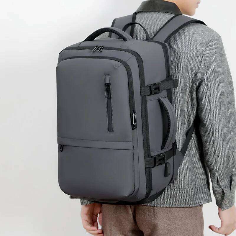 Smart Expandable Travel Backpack USB Port,With Wet/Dry Separation & Shoe Compartment - Unisex for Business/Trips