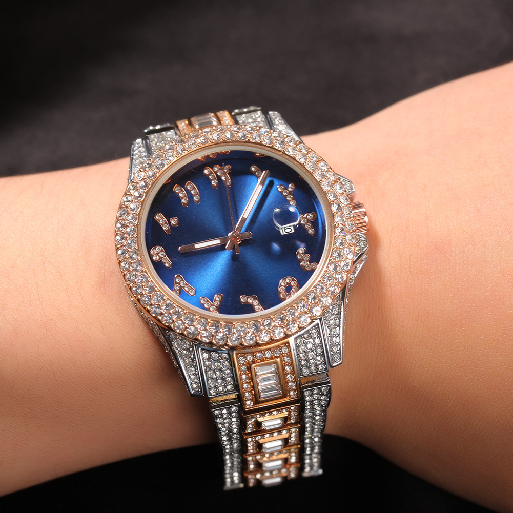 Luxury Jewelry VVS Moissanite High Quality Hip Hop New Colorful Dial Fashion Mechanical Watch Creative Unique Round Dial Iced Out Men's Watch Pas