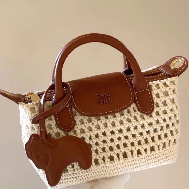 Free Shipping Designer Bag Nanfeng Chio Women's Second Weekend Tote Bag Summer Casual Woven Handbag Shoulder Bag Crossbody Small Bag Light Luxury