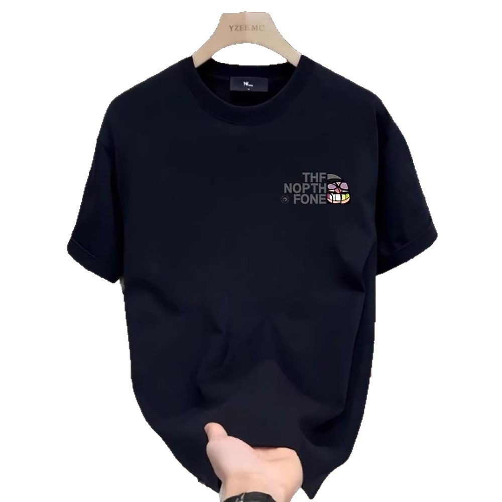Fashion brand short sleeve ins pure cotton summer new men's printed T shirt trend men and women all match round neck T-shirt men