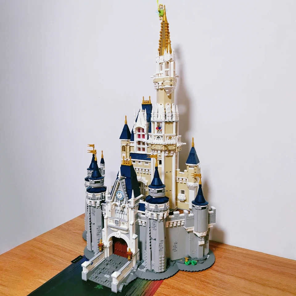 Disney In Stock Bricks 74CM High Princess Castle Building Blocks Home Decor Toy For Girls Adults Christmas Birthday Gift W20250630