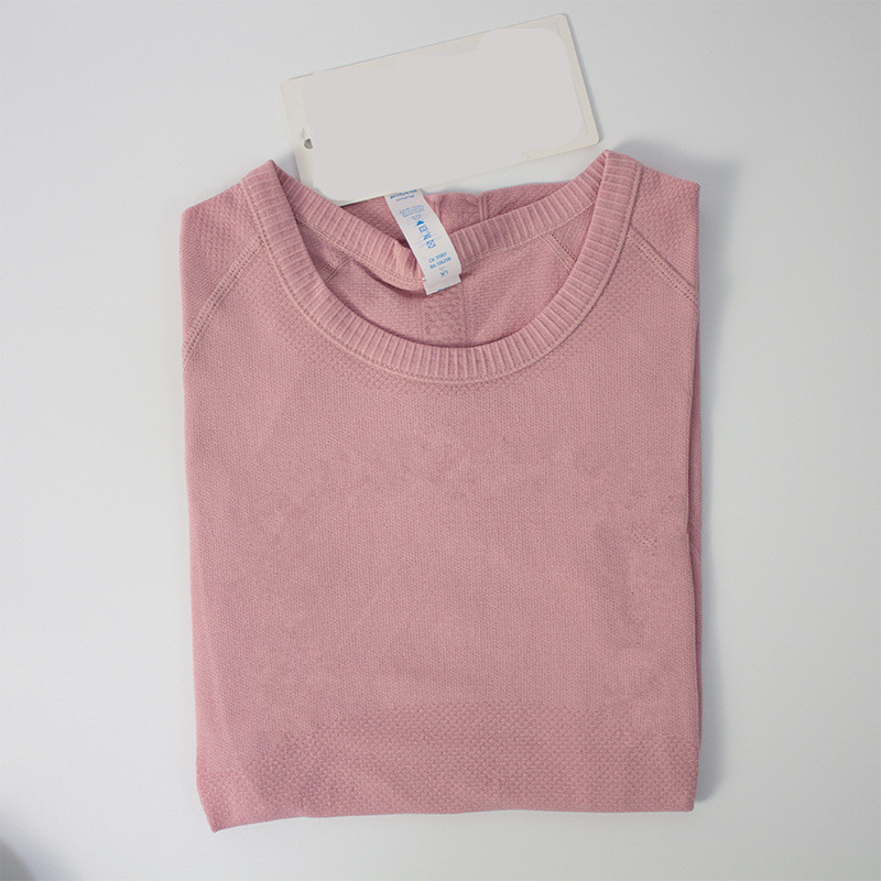 07 Womens Shirt Yoga Long Sleeve Solid Color Sports Shaping Waist Tight Fitness Shirts Sportswear Women Top