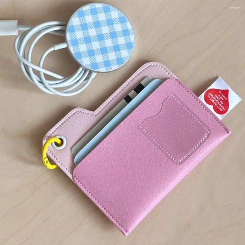 Card Holders Fashion PU Leather Holder Lightweight Ultra-thin Passport Protector Candy Color Multi-card Bag Women Men