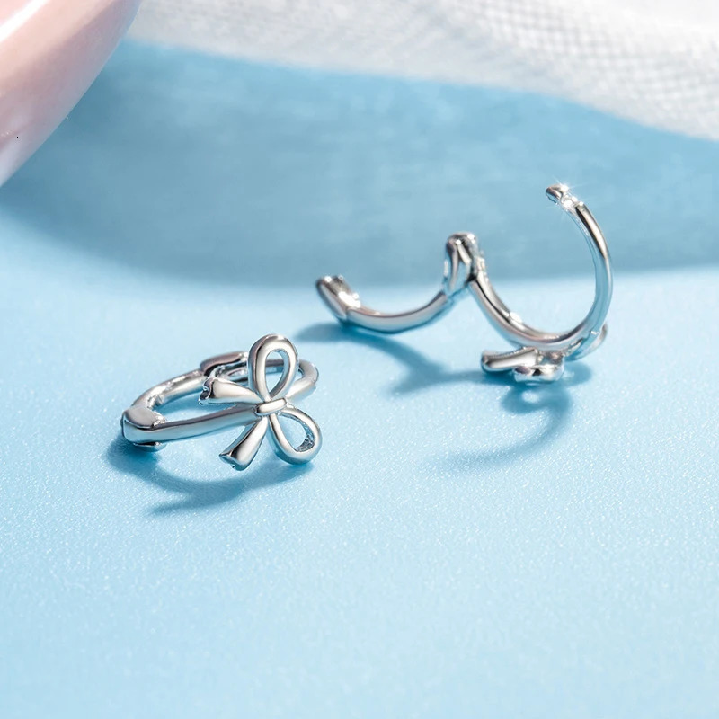 1Pair Korean Style Simple Bowknot Small Studs Earrings Fashion Exquisite Bow Ear Hoop For Women Ear Piercing Jewelry Accessories 250626