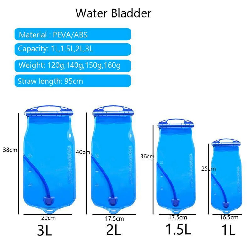 Water Bladder Reservoir Hydration Pack Storage Bag A Free 1L 15L 2L 3L Running Vest Backpack y250624