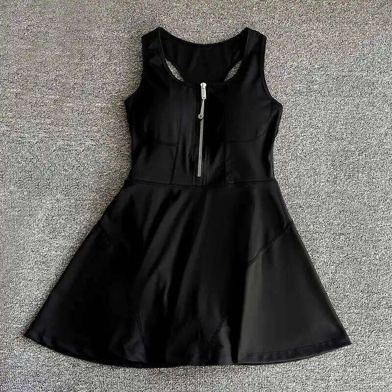 Women Sports Yoga Golf Running Exercise Tennis With Built in Shorts Athletic Skirt High Waist Fiess Dress