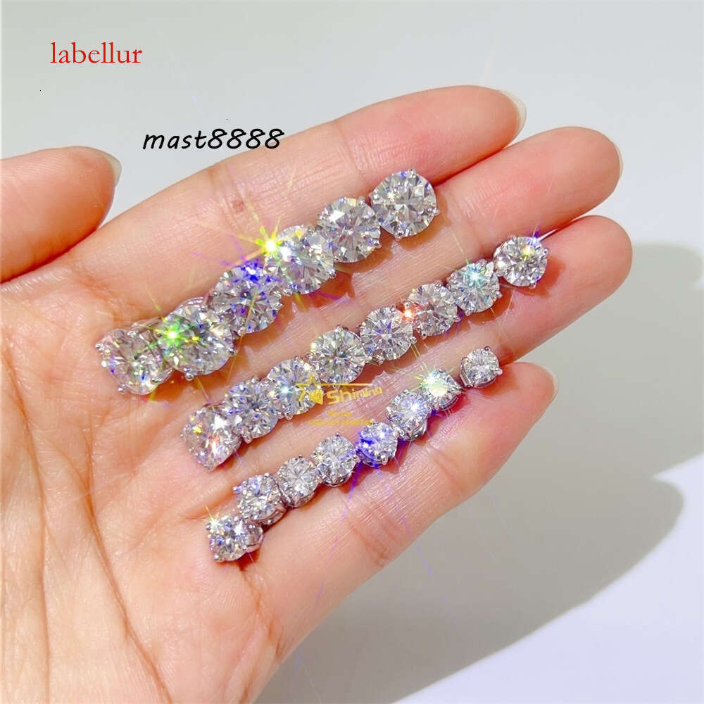 Wholesale Earrings Classic Vvs Dia Sier 10k 14k Solid Gold Jewelry Moissanite Stud Earring