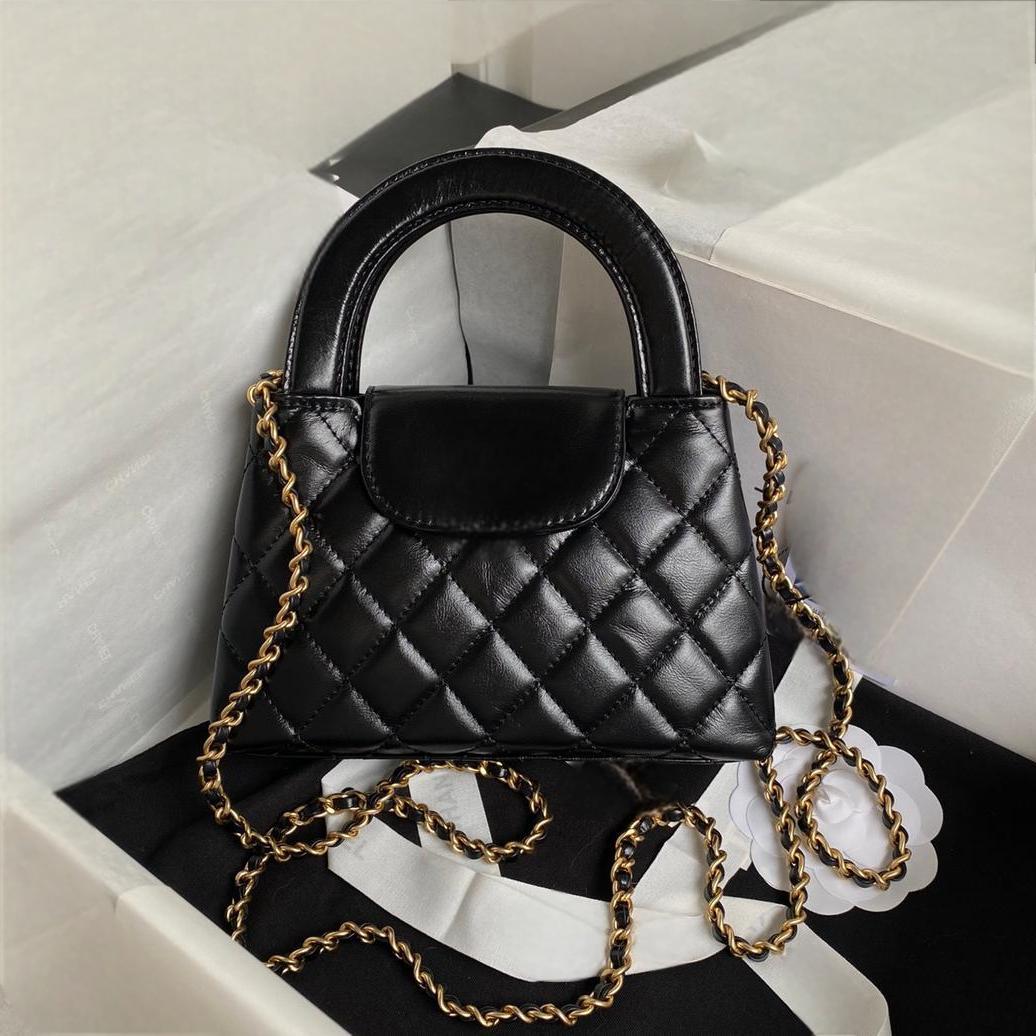 Lambskin Quilted Pearl Top Handle Clutch handbag With Chain 10A Topquality bag 1C47