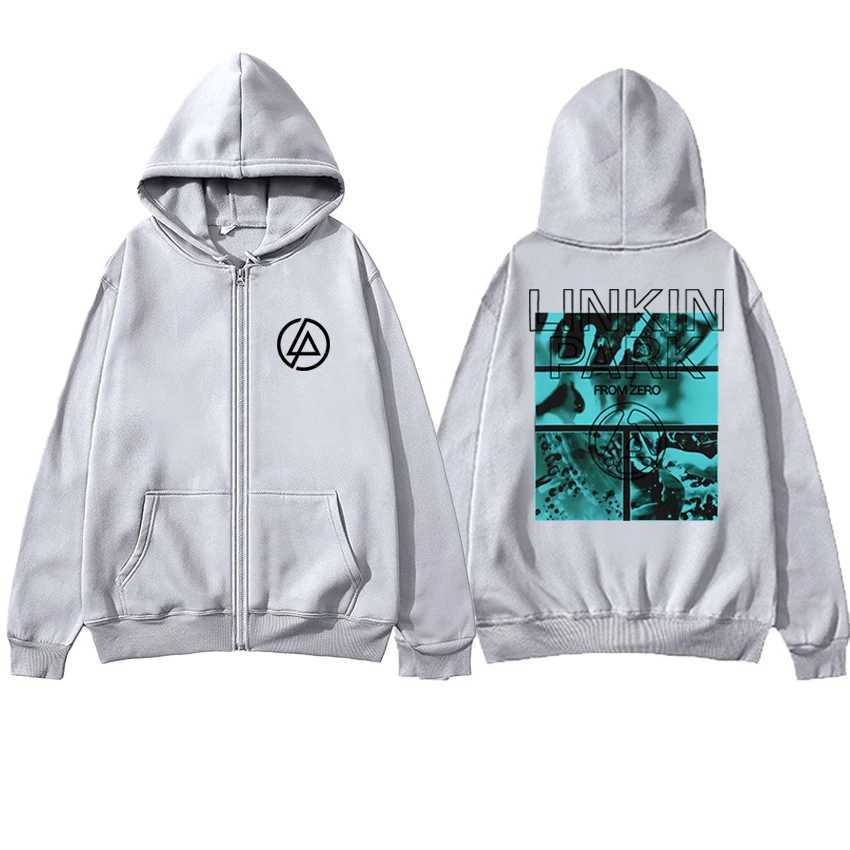 New in Linkin Park From Zero World Tour 2025 Zipper Hoodies Men women vintage hip hop streetwear Unisex Fleece pullover Coat W250630