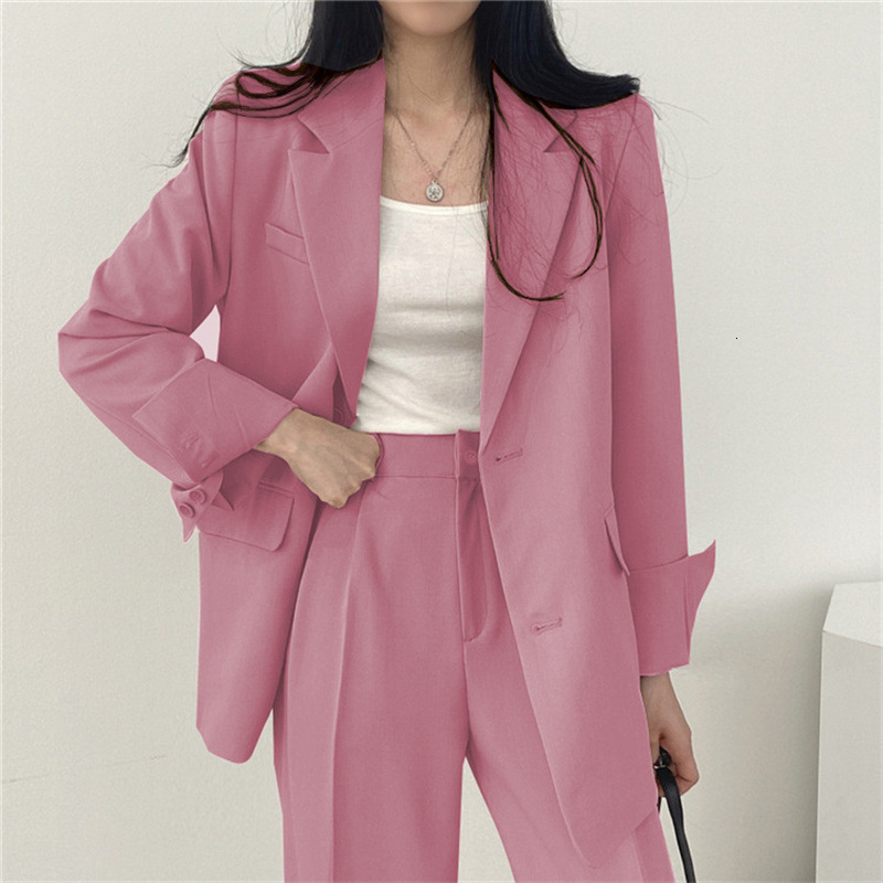 Coffee Color Blazer for Women 2025 Spring Autumn Petite Street Style New Fashion Korean Casual Suit Set 240329