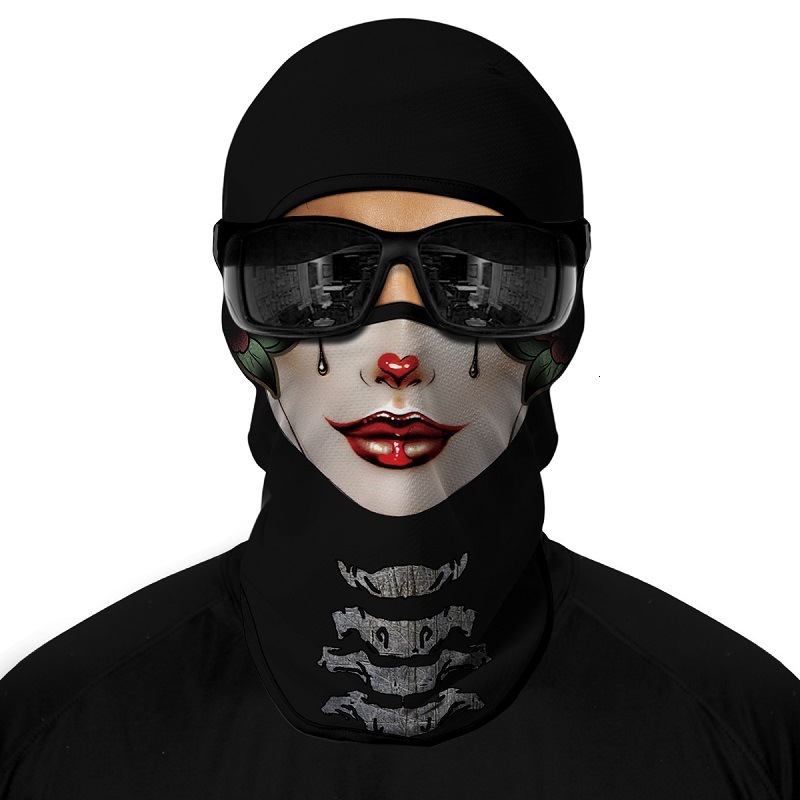 Outdoor Sports Sun Protection Ice Silk Quick Dry Motorcycle Mask Iced Out Clown Hip Hop Cycling Headgear Ski Mask