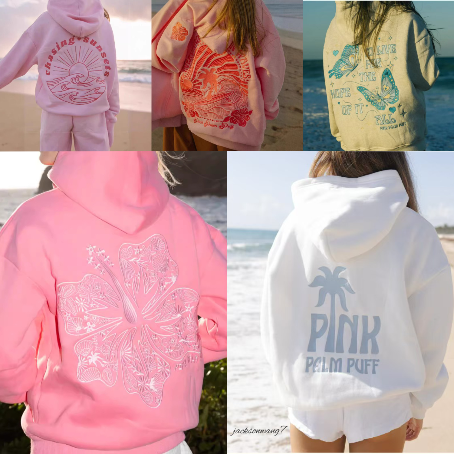 eatshirts Hoodie For Womens embroidery Flower Print Sweatshirts Long Sve Loose Trendy Pinkpalm Puff Hooded Sweatshirt Y2k Streetwear Unisex Pull over High quality