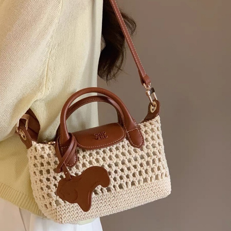 Free Shipping Designer Bag Nanfeng Chio Women's Second Weekend Tote Bag Summer Casual Woven Handbag Shoulder Bag Crossbody Small Bag Light Luxury