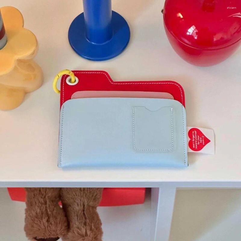 Card Holders Fashion PU Leather Holder Lightweight Ultra-thin Passport Protector Candy Color Multi-card Bag Women Men