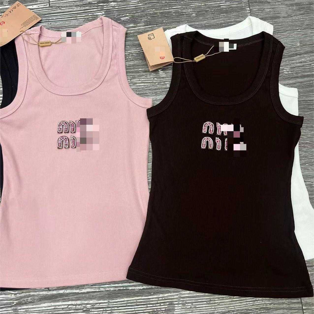 Spring and summer new heavy industry three-dimensional letter slim thin knitted vest women L250630