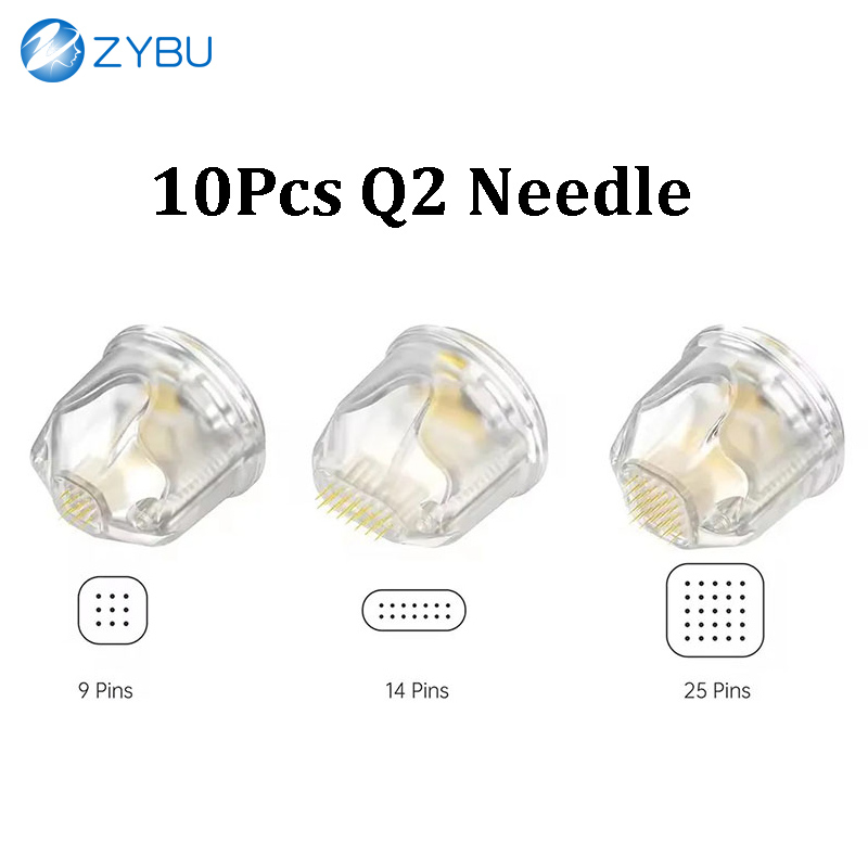 BioPen Q2 Replaceable Roller Needles Cartridges: 10Pcs 9-pin/14pin & 25pin Nano Options for Skin Care Facial Treatments