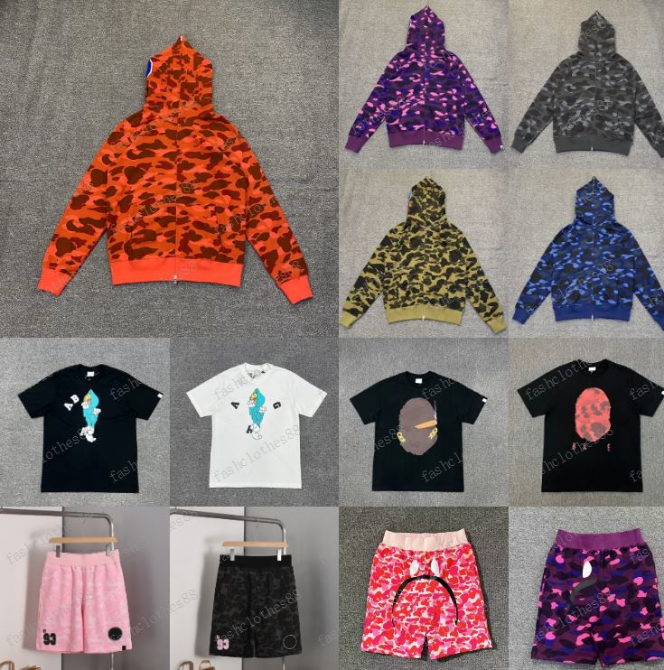 designer hoodie men shark print hoodie Harajuku long sleeve zip up overshirt Print Sweatshirt Casual streetwear fashion clothing hight Quality