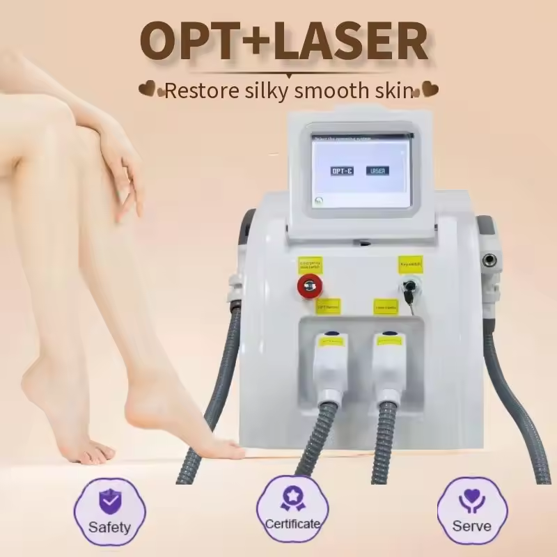 Portable Laser 2 In 1 Nd Yag Tattoo Removal Machine IPL OPT L-aser Hair Removal Machine ND YAG Tattoo Removal Hair Laser